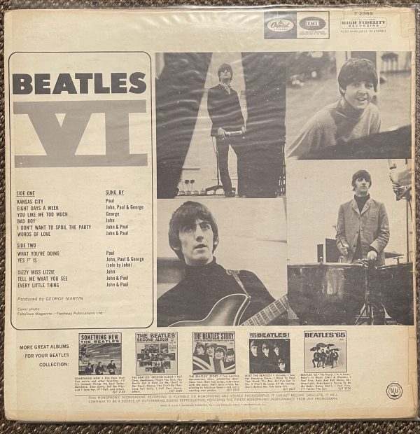 Beatles - Beatles VI - Used Vinyl Record - Image 2