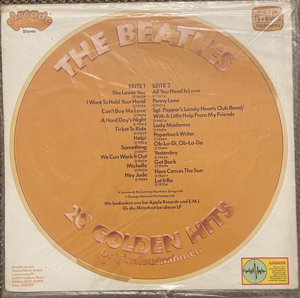 The Beatles ‎– 20 Golden Hits LP - Image 3