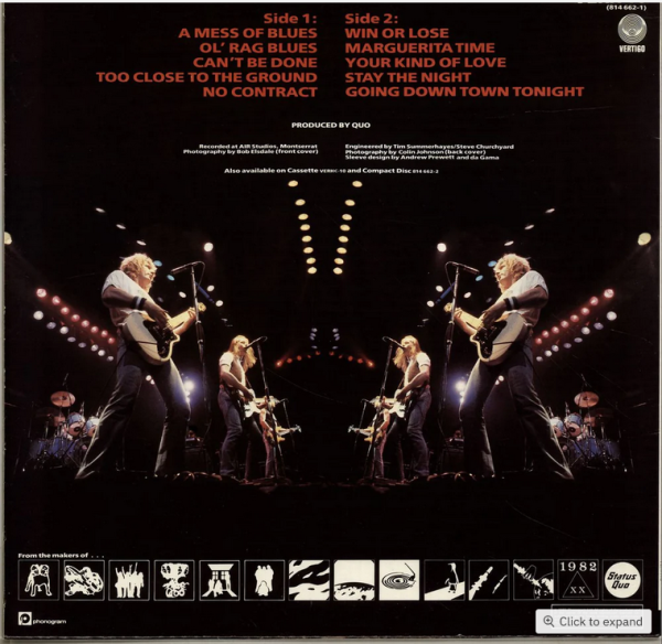 Status Quo Back To Back UK Vinyl LP - Image 2